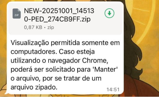 Maverick Trojan bancário que anda se passando por arquivo ZIP via WhatsApp